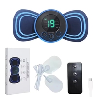 8 Modes Rechargeable Neck Massager with Remote Control EMS Low Frequency Pulse Massager For Muscle Relaxation Relief The Pain