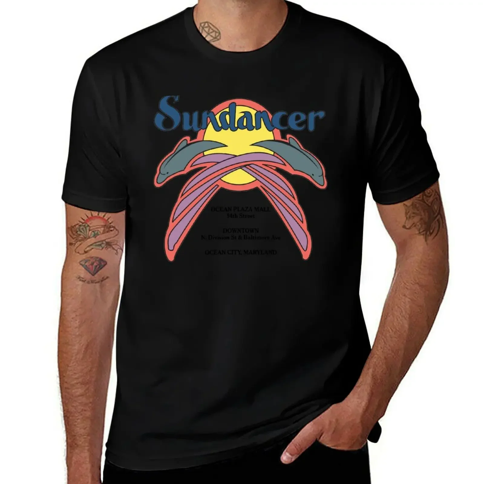 Sundancer Surf Shop, Ocean City, MD T-Shirt oversized graphic tee quick-drying clothes t shirt men