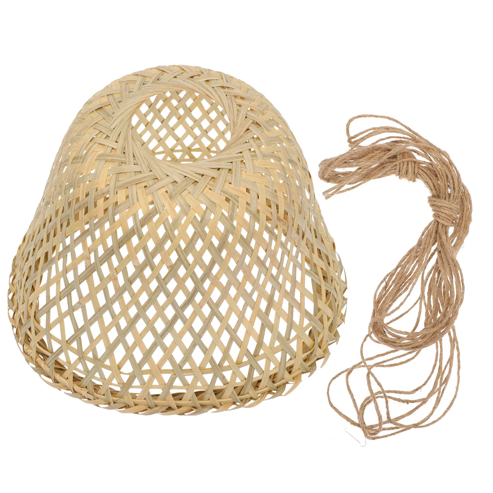 

Lampshade Hand-made Ceiling Woven Unique Bamboo Hanging Shades Rustic Pendant Retro Decor