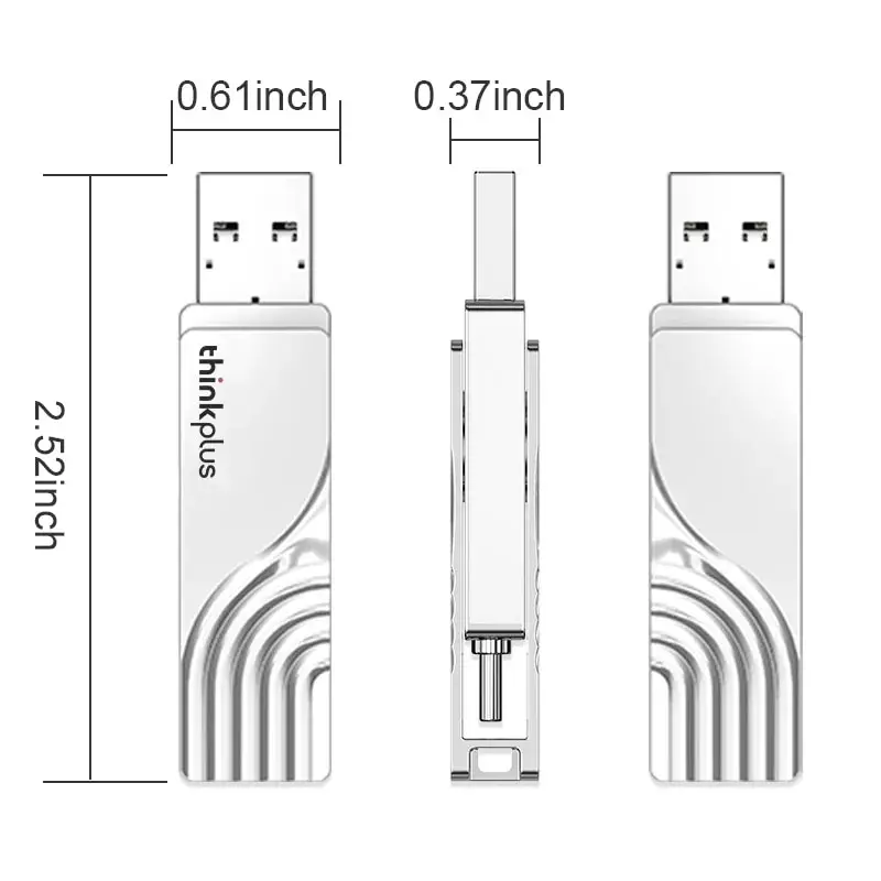 ThinkPlus for Lenovo USB Flash Drive 3.2 Type A Type C 32GB 64GB Pen Drive for PC Andriod Smartphone Memory Stick Storage U Disk