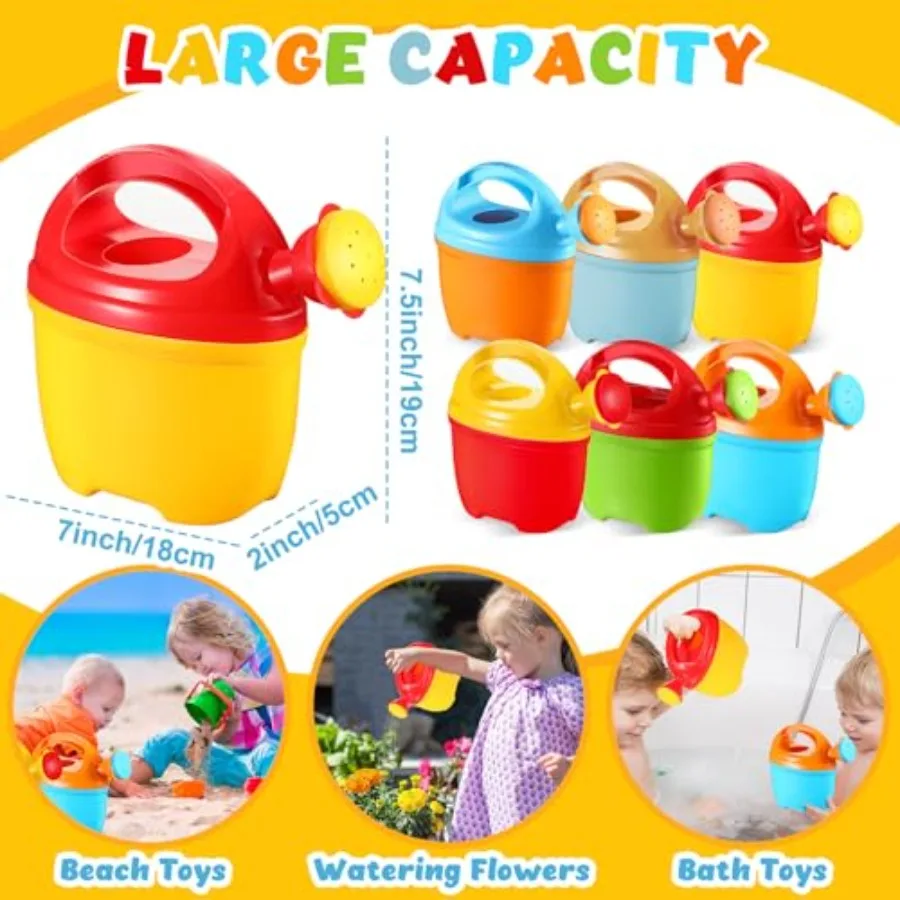 Garden Watering Can Plastic Blue Durable Lightweight For Outdoor Plant Care Bath And Beach Play