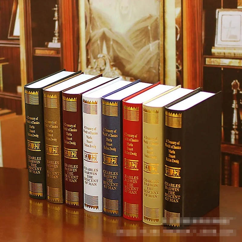 

8PCS European Fake Book Decoration Ornament Living Room Cabinet Simulation Books Accessories Gift Home Decor Props Model