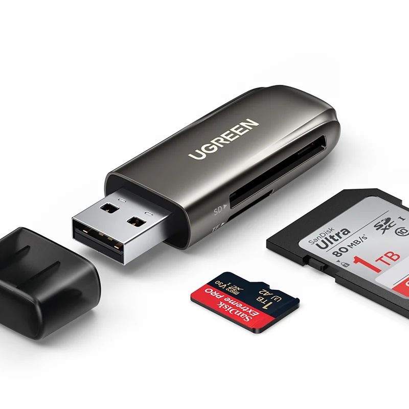 UGREEN SD Card Reader USB 3.0 to SD TF Memory Card Reader 2 in 1 Adapter