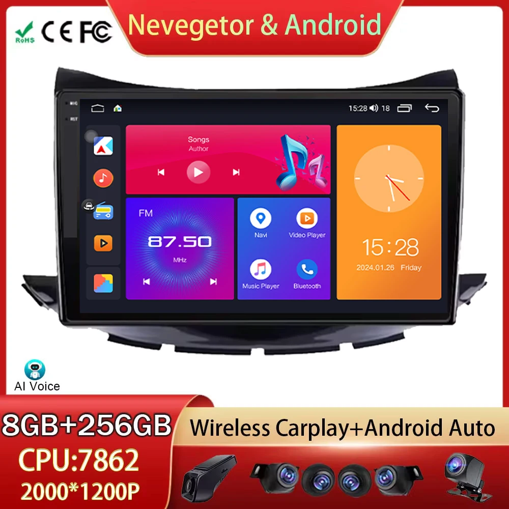 

For Chevrolet Trax 2017-2020 Android Auto Car Radio Head Unit Multimedia Video Player Stereo GPS Navigation 5G WIFI No 2din DVD