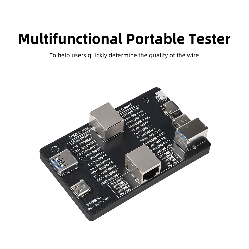 Multifunctional Cable Tester, USB 3.0 Cable Testing Module, Rapid Cable Fault Detector, Suitable for Printers Etc.