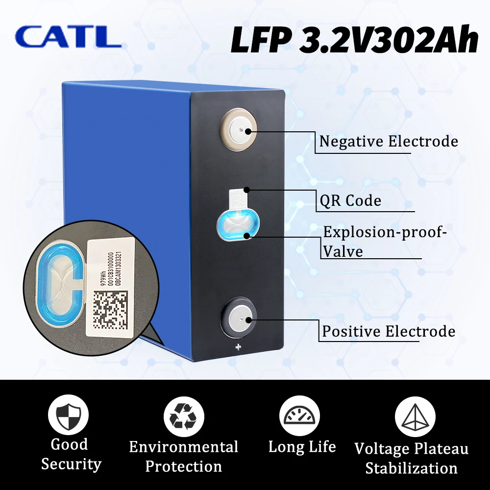 2024 Brand new CATL Lifepo4 Cell 3.2V 100Ah~320Ah DIY 4S 8S 16S 12V 24V 48V EV RV Electric Car travel Solar inverter Batteries