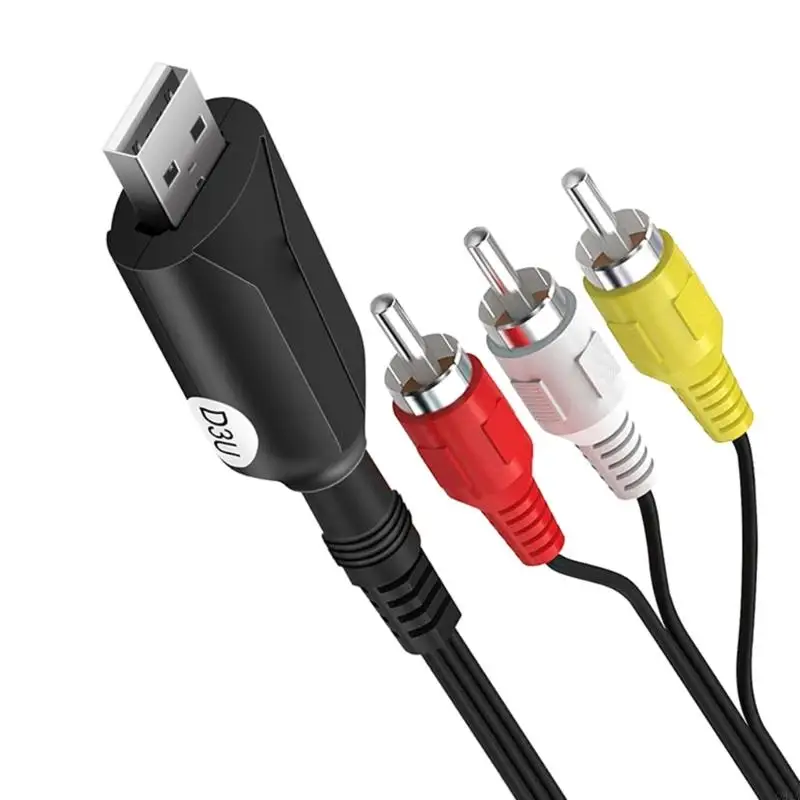 Q84A USB2.0 비디오 캡처 카드 VHS에서 DVD 비디오 Grabber VHS 테이프를 여러 장치를 위해 디지털로 변환