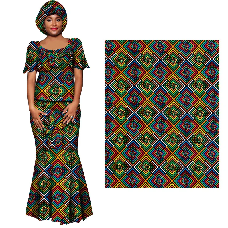 6 Yards New Guaranteed Veritable Original Real Wax Ankara African Print Fabric 100% Cotton For Party Dress