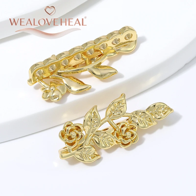 18K vergoldete Messing-Abstandsperlen in Rosenblüten- und Blattform, Mehrfachloch-Verbinder, DIY-Schmuckzubehör für die Herstellung von Perlenarmbändern und Halsketten – Detail 20