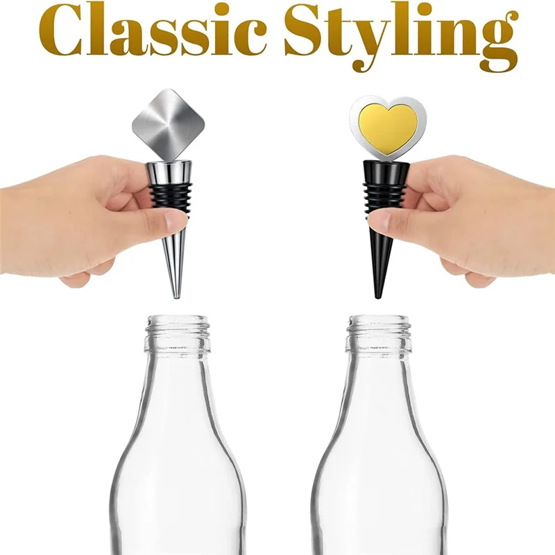 AEE6-30 peças rolha de garrafa em branco com poste rosqueado metal vinho rolha inserções conjunto ferragem para torneamento madeira projeto diy