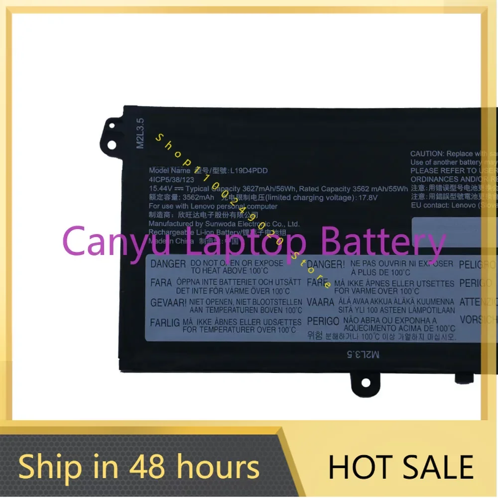 

2024 L19D4PDD battery For Lenovo L19M4PDD L19C4PDD 5B10Z37621 SB10Z37619 5B10Z37617 5B10Z37618 ThinkBook 13S 14S G2 ITL