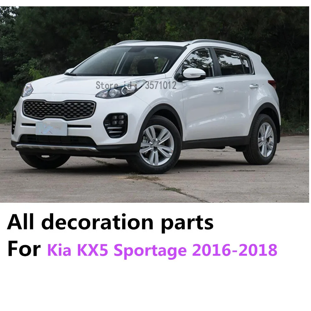 For Kia Sportage KX5 2016 2017 2018 Car Body Protection Detector Stainless Steel Trim Front Frame Grid Grill Grille Molding 1PCs