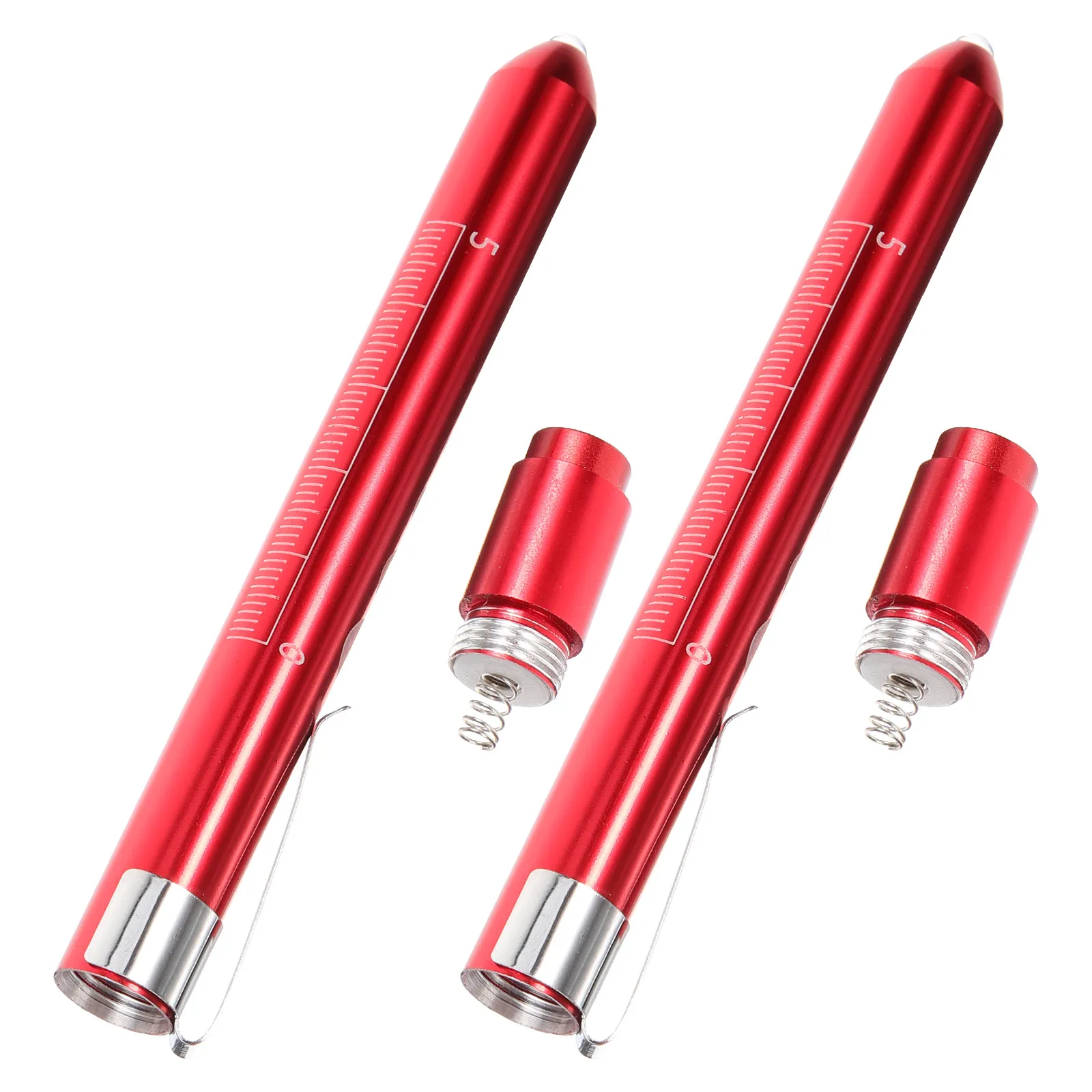 

2Pcs LED Nursing Pen Light Medical Penlights with Ruler Compact Portable Reusable Pen Flashlight Care Tool Nursing