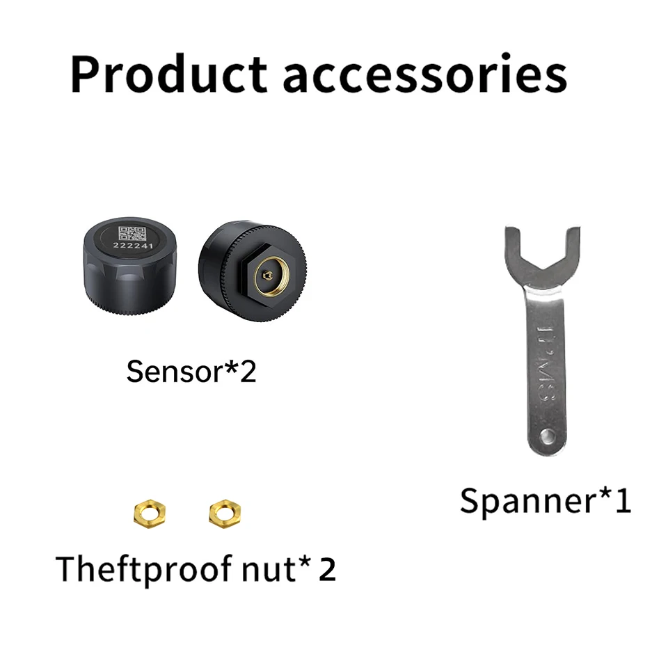 Moto TPMS IP67 Wasserdichtes Reifendruckkontrollsystem mit 2 Sensoren, Bluetooth 5.0, Moto-Zubehör, kompatibel mit iOS und Android. – Detail 7