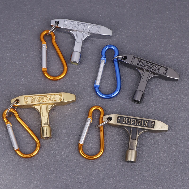 금속 후크 클립이있는 키 체인이있는 표준 드럼 키 타악기 튜닝 도구 재즈 드럼 부품 액세서리 용 뮤지컬 선물