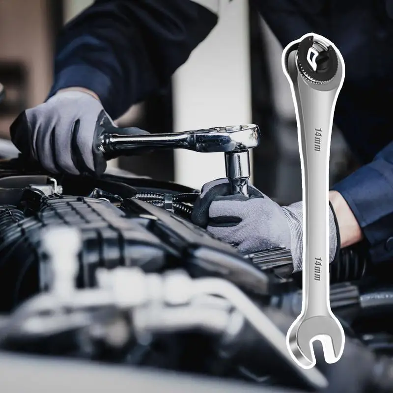 Open Tubing Ratchet Wrench Metric Ratcheting Tubing Wrench Set Double Open-end Ratcheting Wrench Plum Bayonet Quick Ratchet