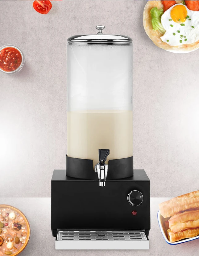 7L Commercial Glass Beverage Dispenser Hot Cold Milk/Coffee Juice Tank Home