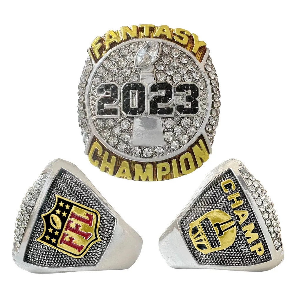 FFL Fantasy Football Championship Ring 2023 Trophy Prize for Fans Men Gift Size 11
