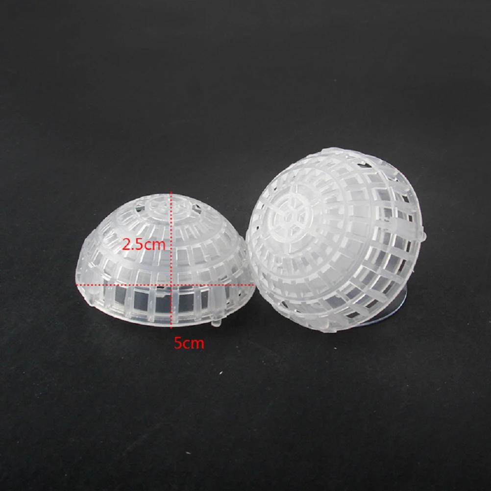 

Plastic Water Grass Frame Cage 5x2.5cm for Aquarium Shrimp Tank Moss Ball Cage Enriched Mineral Shrimp Breeding Plastic Filter