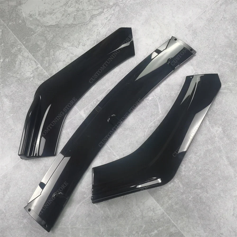 Front Bumper Lip Spoiler Splitter Diffuser For Mercedes C117 X117 CLA200 220d 250 2013-2015 Pre-Lci Bodykits Tuning Gloss Black
