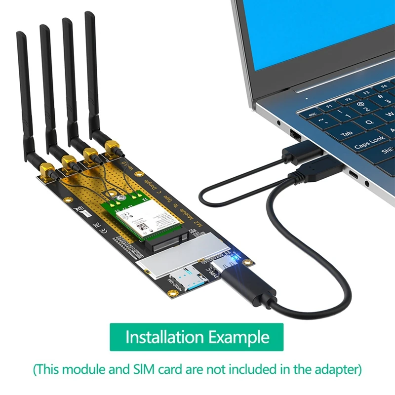 M.2(M.2) 3G/4G/5G Module To Type C /USB 3.0 Adapter With NANO SIM Card Slot For RM500Q/RM500U /GM800/ SIM8200 Module