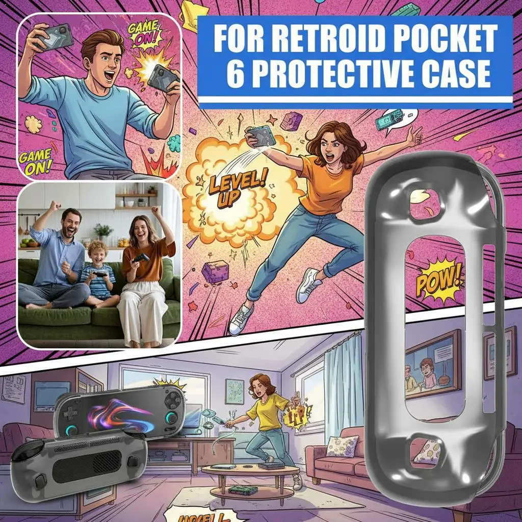 Suitable For Retroid Pocket 6 game console protective cover TPU cooling transparent anti-drop case