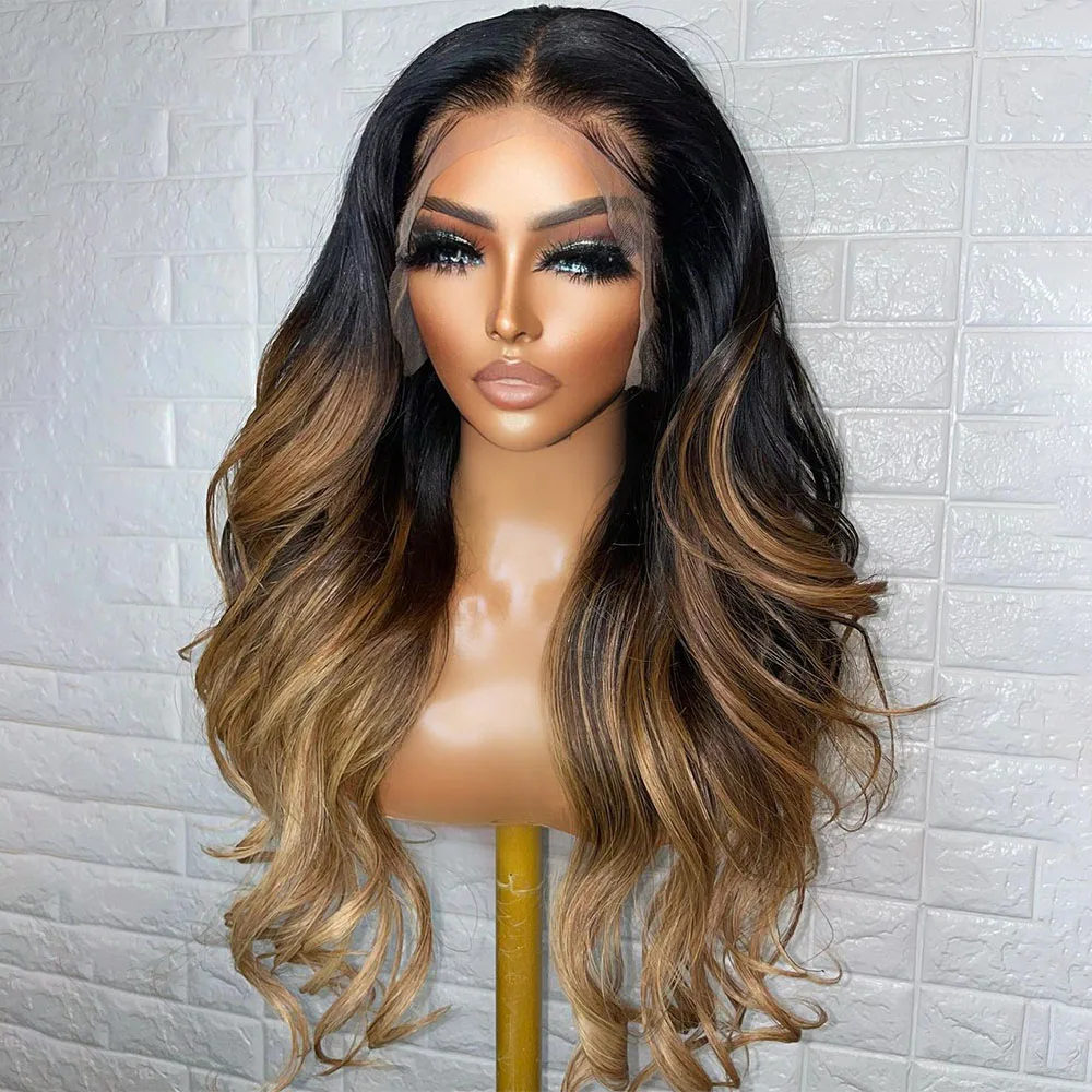 

Glueless Soft Ombre Honey Blonde Wave 30inch 5x5 Silk Base Jewish Human Hair Wig With Baby Hair HD Lace European Hair Preplucked