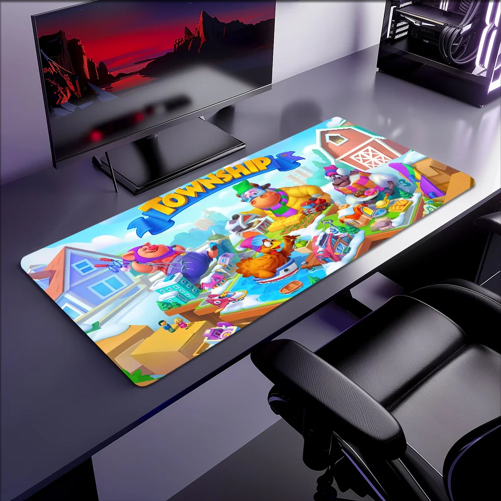 Game T-Township Cute Mouse Pad Non-slip Thickened Large Writing Lockedge Office Student Gaming Cushion MousePad