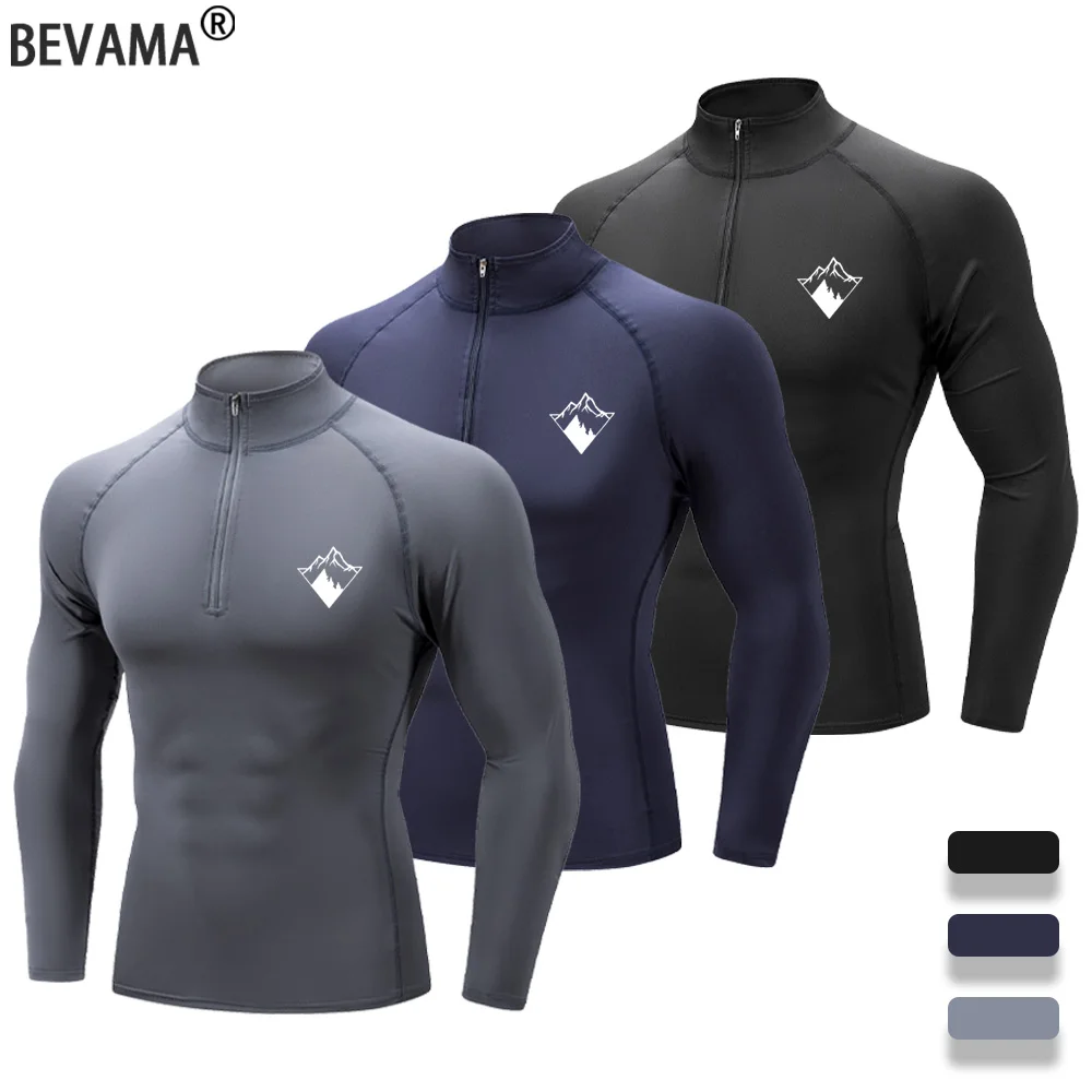 

Men's Running Sport T Shirt Compression Fitness Tops Tee Elastic Quick Dry Bodybuilding Long Sleeve Fitness Gym Tight Rashgard