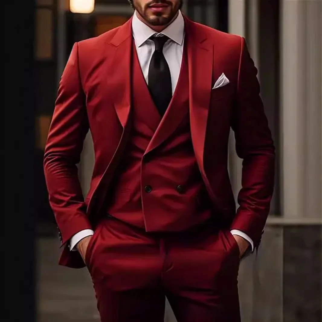 

plus Size Tee Piece Suit Wedding omsmen Best Man Wide Fit Formal Wear Spring Autumn Season Traditional Chinese Sle Tuxedo
