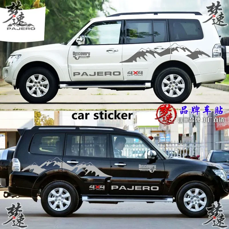 

Car stickers FOR Mitsubishi Pajero personalized off-road vehicle snow mountain vinyl Decal film