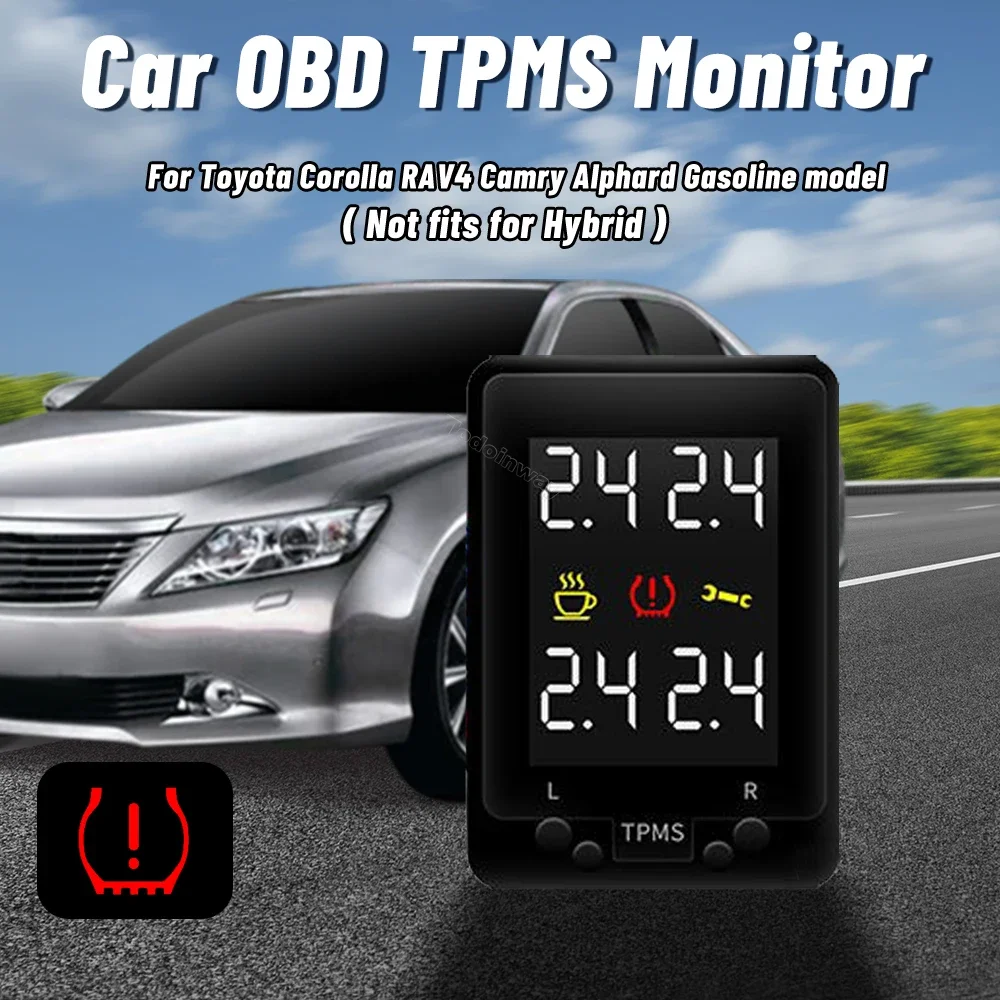 TPMS Tire Pressure Monitor Systems OBD 4 Tyres Speed Lock for Toyota Corolla Alphard 2011 Fortuner 2017 Highlander Car Modify