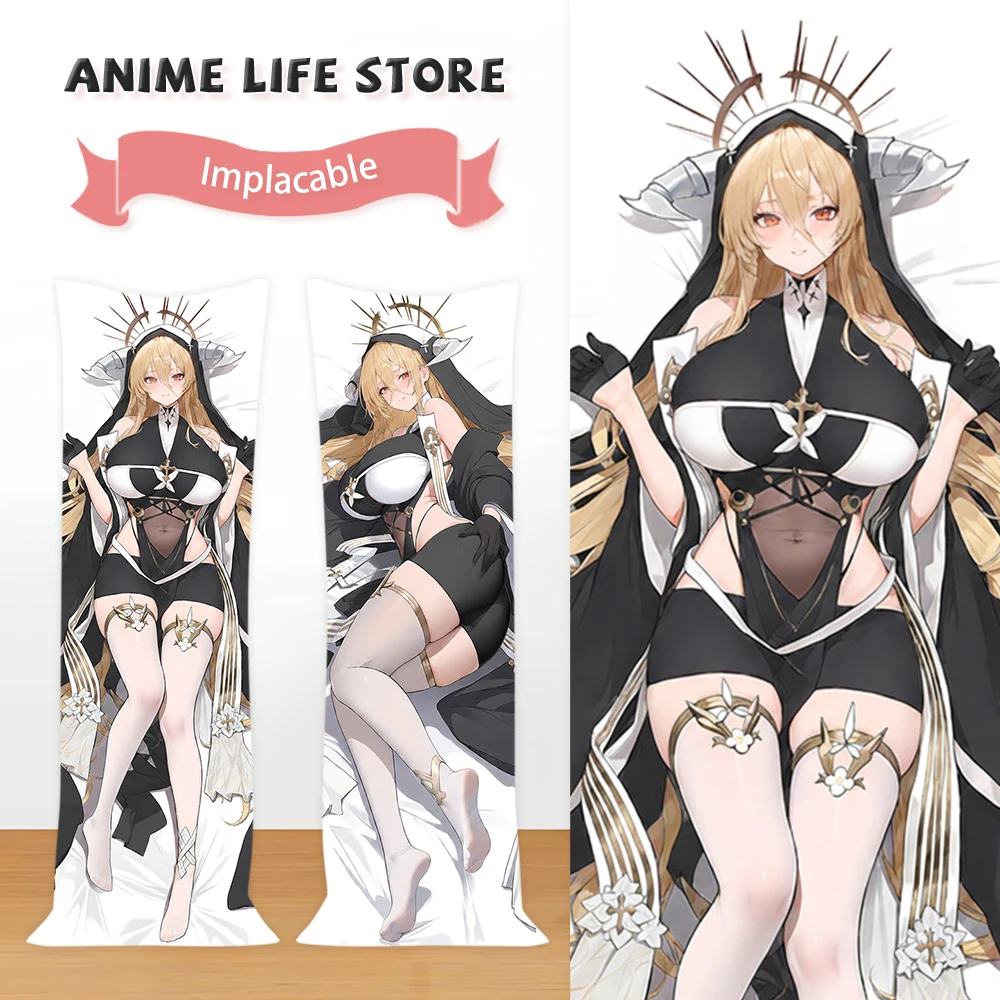 

Game Azur Lane Implacable Body Dakimakura Cover Anime Double-Sided Print Pillowcase Hugging Fullbody Otaku Cushion Covers