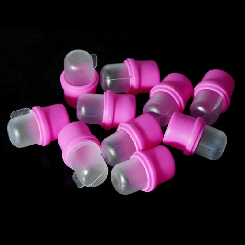 10/20/50/100PCS Pink Reusable Wraps Rubber Nail Art Soak Off Cap UV Gel Polish Remover Wrap Clean Polishing Manicure Tool
