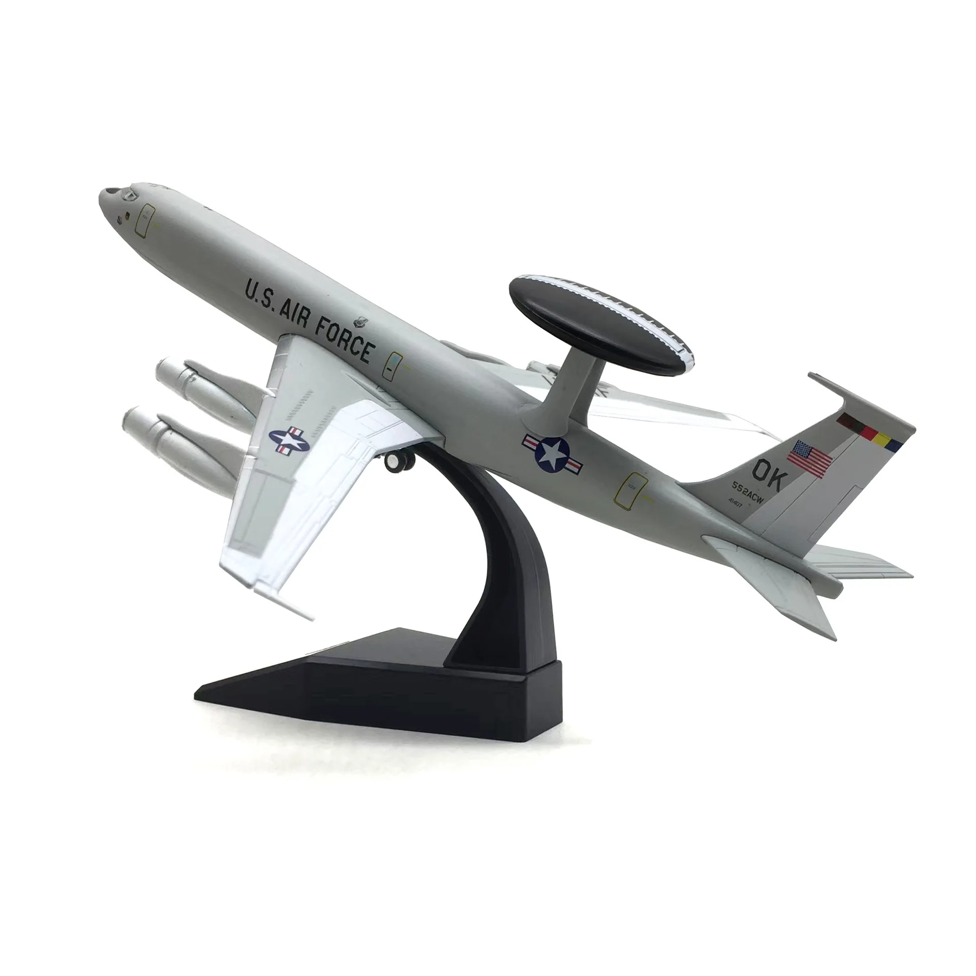 1/200 model pesawat terbang logam paduan AWACS E-3 Mediterania AS dengan E-3 pesawat peringatan dini