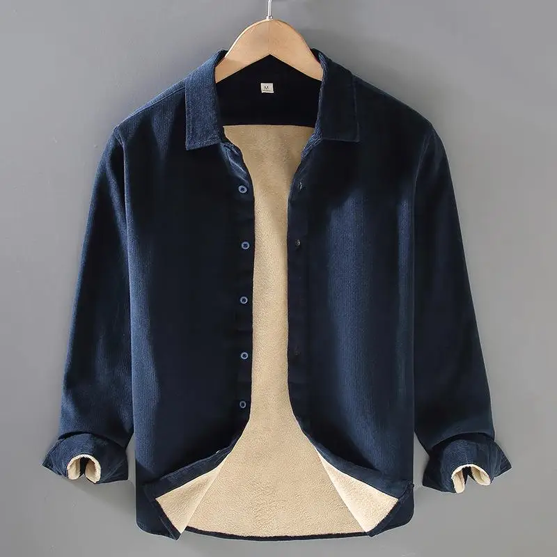 

Мужская вельветовая длинная све irt, осенняя полосатая бархатная свободная посадка, зимняя повседневная мода, чистый цвет irt