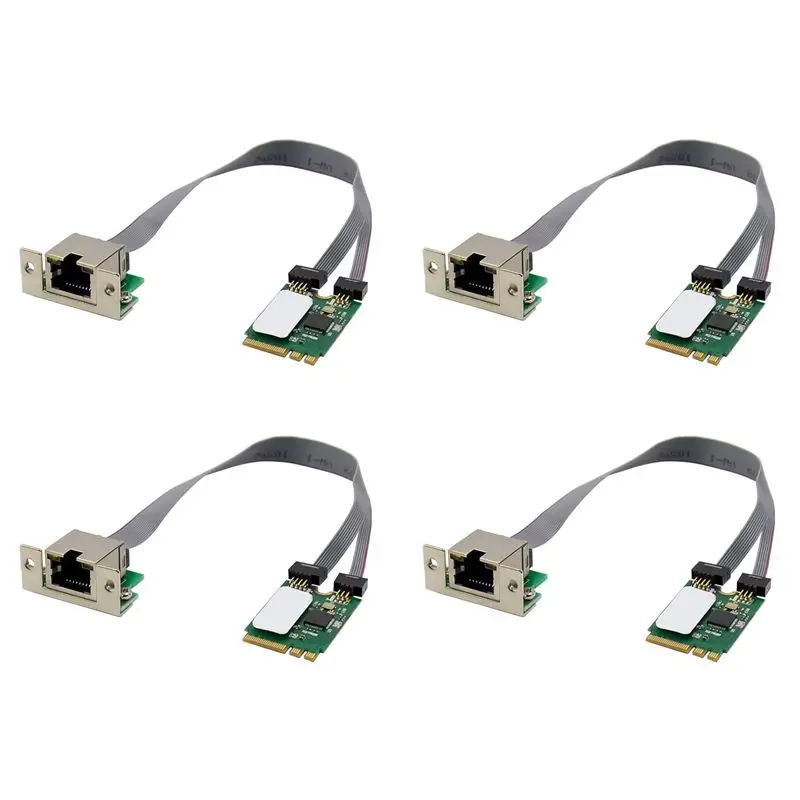 

Классическая сетевая карта Classic-4X M.2 A+E KEY 2.5G Ethernet LAN RTL8125B для промышленного контроля, сетевой адаптер PCI Express
