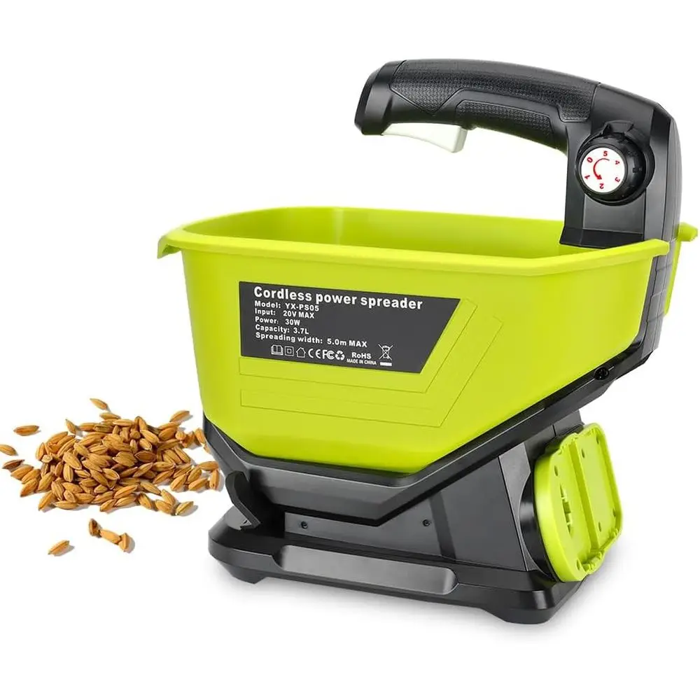 

All-Season Power Spreader, 18V Battery-Powered, Covers up to 5,000 sq ft, Ideal for Fertilizer, Ice Melt, and Lawn Care