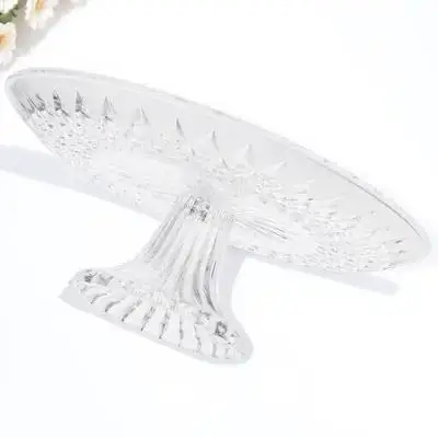 

1pc 25Cm Transparent Acrylic Fruit Tray Lightweight Detachable Dessert Stand For Cupcakes Cookies Cakes Snacks Wedding Party