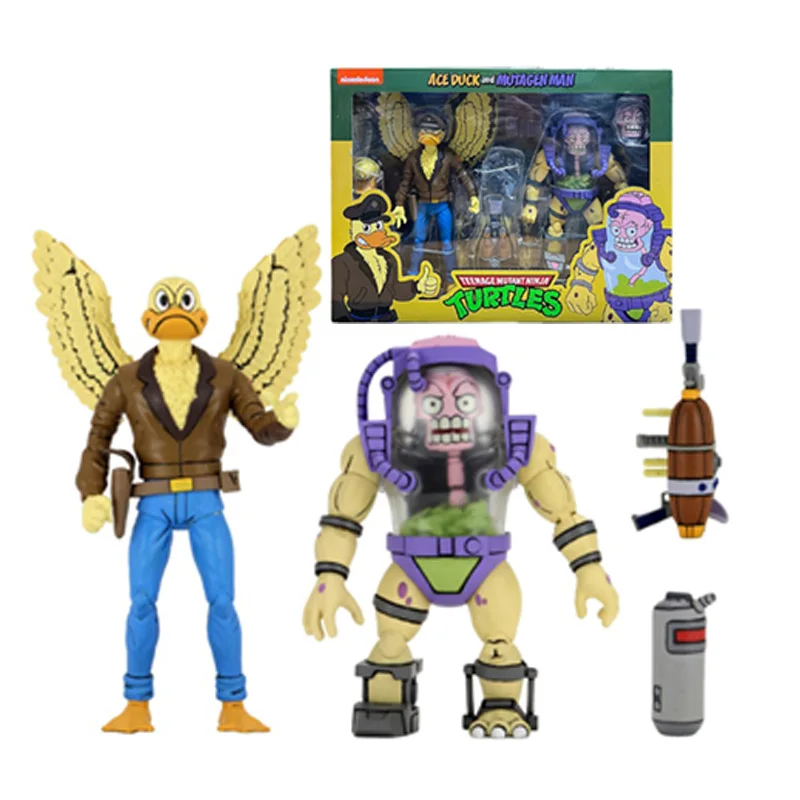 

NECA 54226 Toys Teenage Mutant Ninja Turtles Ace Duck And Mutagenman Action Figures Collection Doll Decoration Gift Original