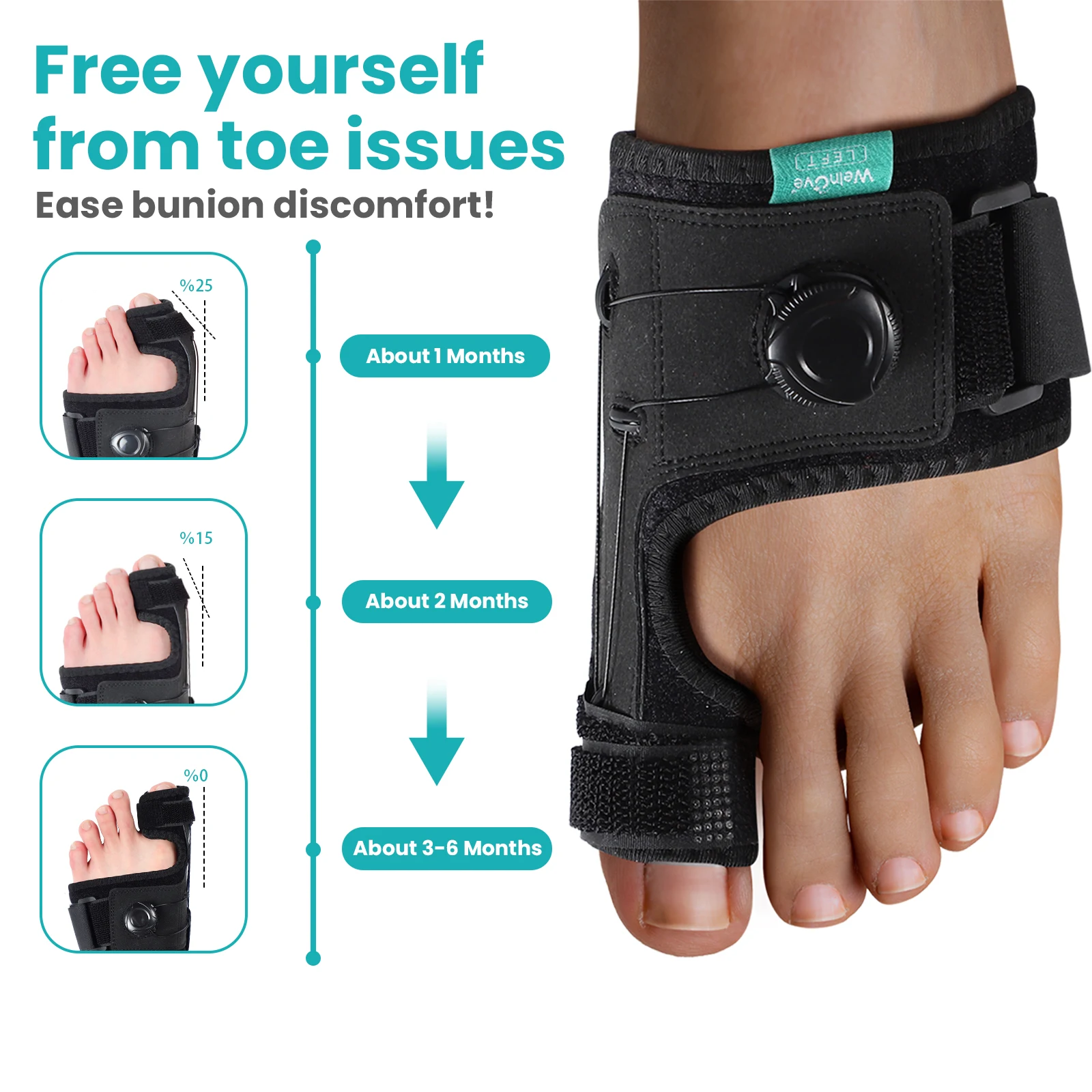 

Foot Care Bunion Corrector Women & Men Big Toe Bunion Splint Brace Adjustable Bunion Correction Orthopedic Big Toe Straightener