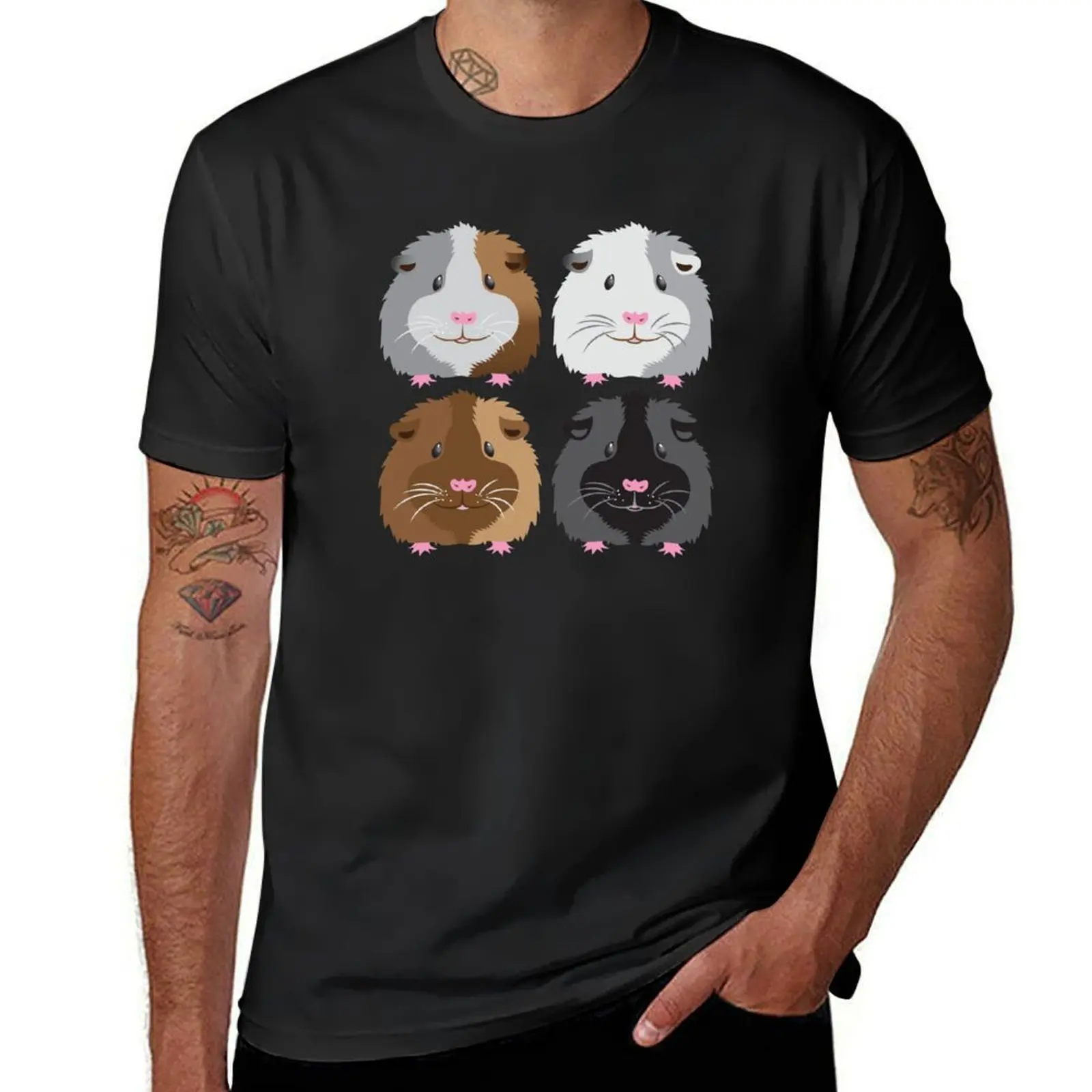 Four piggies (guinea pigs) T-Shirt sublime oversizeds cute tops aesthetic clothes mens clothing