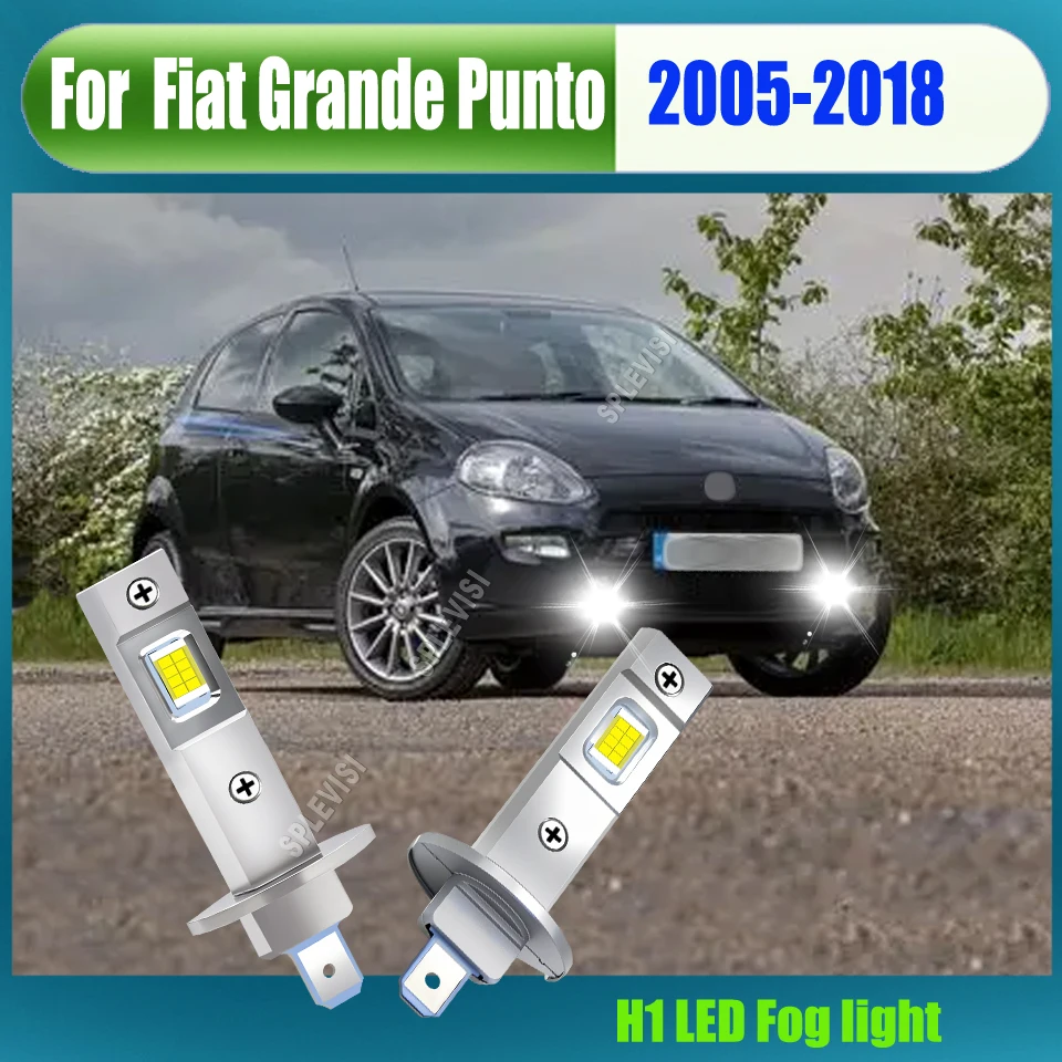

H1 80w Xenon Super White Car Bulbs 448 LED Fog Light Bulb For Fiat Grande Punto 2005 2006 2007 2008 2009 2010 2011 2012-2018