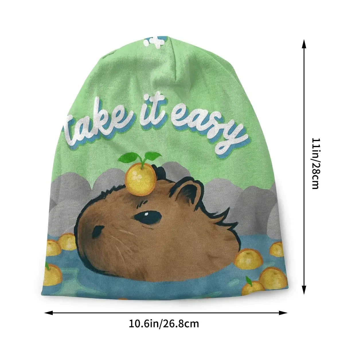 Chill Capybara Animal Autumn Female Thin Beanies Casual Unisex Skullies Bonnet Hats