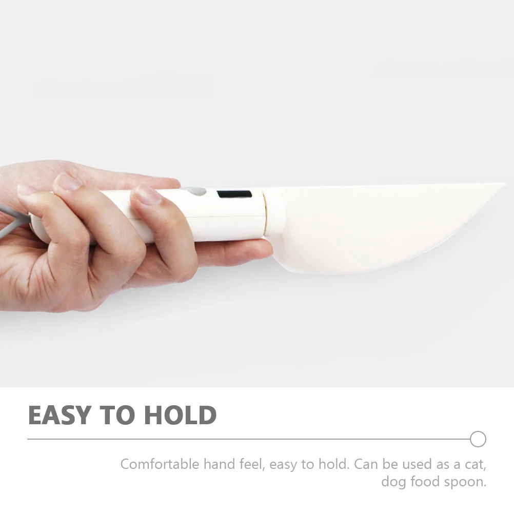 

Multi-Use Scale Spoon Rechargeable Pet Food Measuring Tool Comfortable Grip High Precision Safe for Pets Spoon Scale