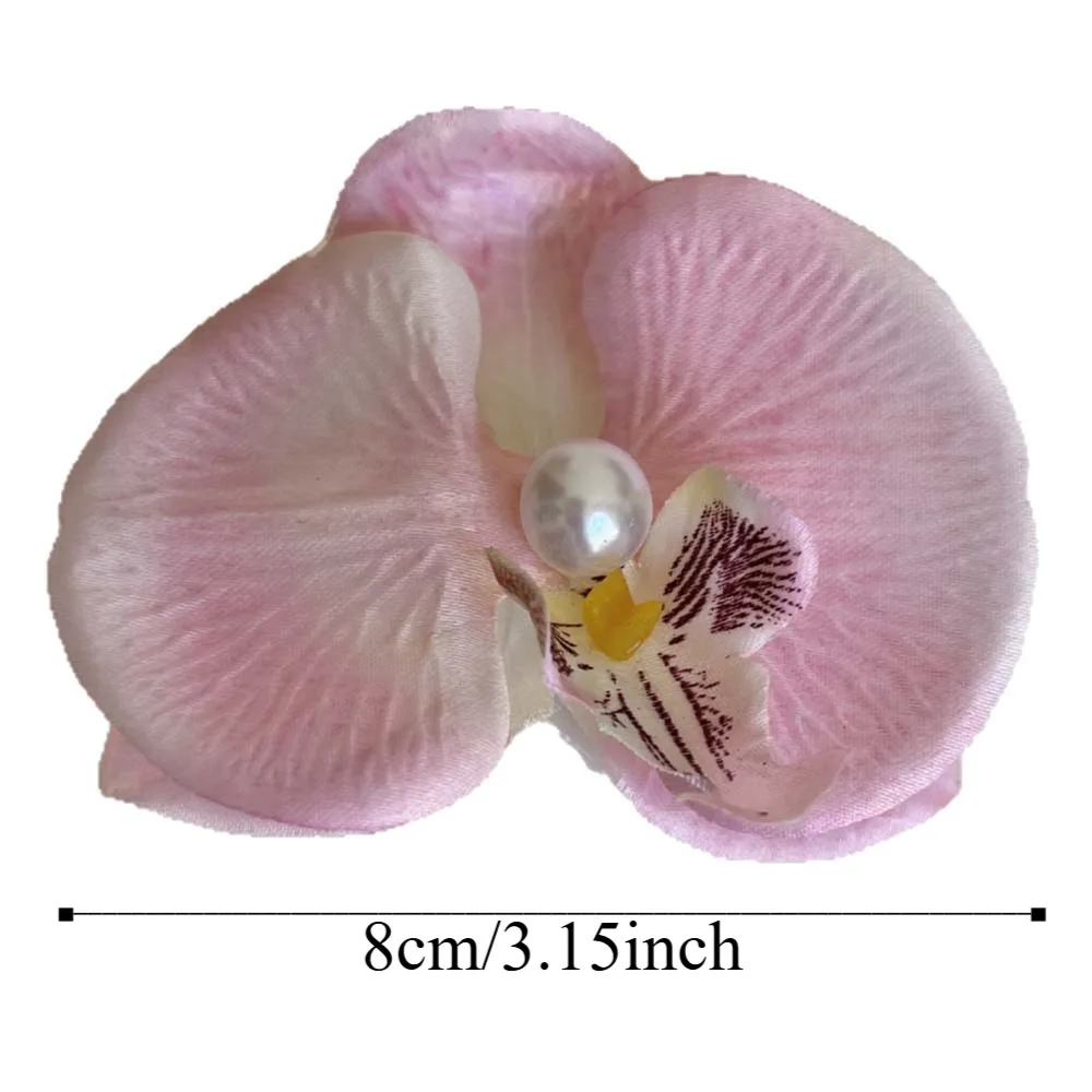 Заколка для волос с цветком сладкой орхидеи в богемном стиле, жемчужная бабочка, орхидея, заколка для волос в тайском стиле, зажим в виде утконоса, женская боковая заколка, летняя