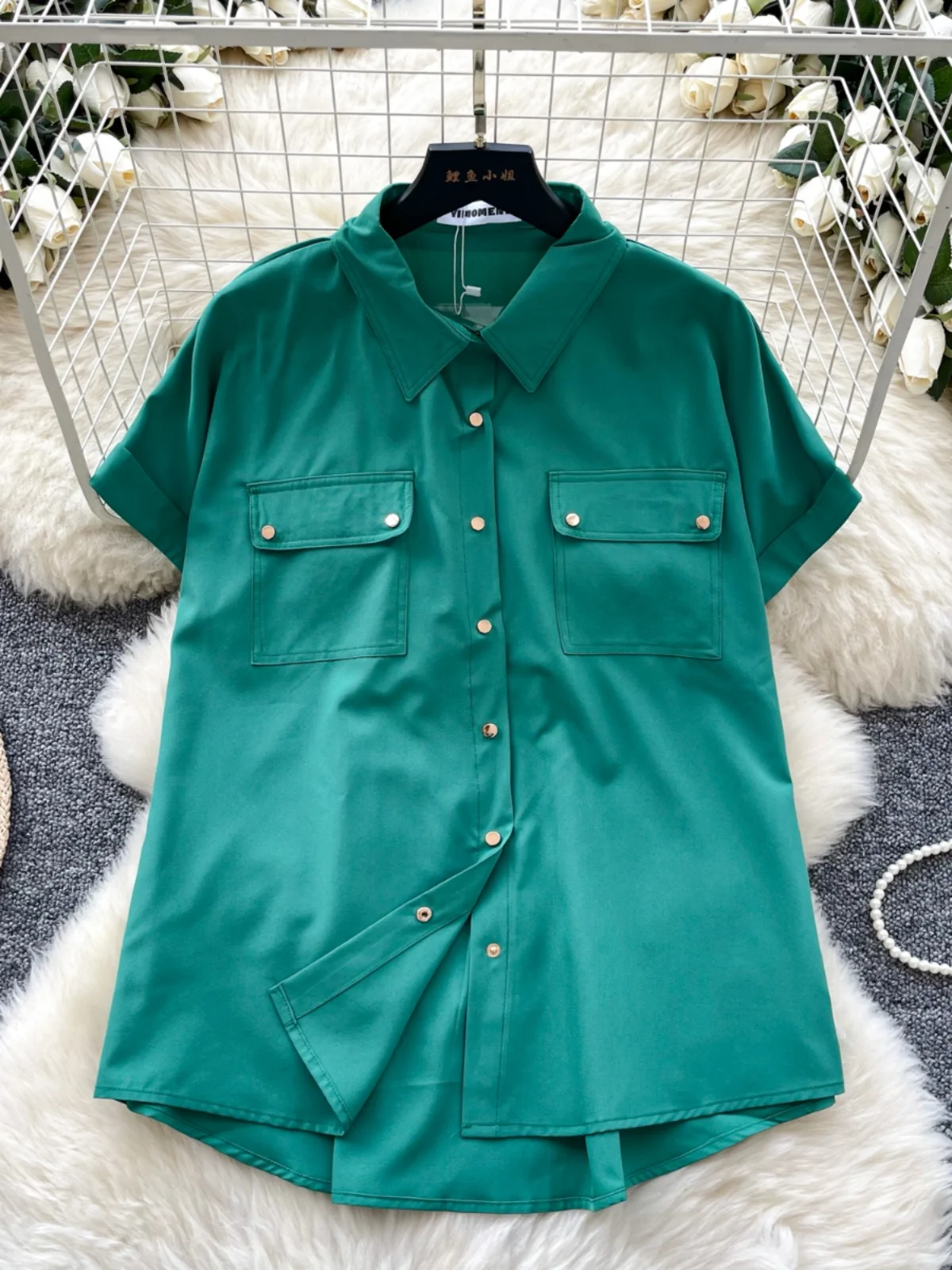 เสื้อผ้าผู้หญิงสไตล์เกาหลี เรียบหรู ดูดี ทรงหลวม ใส่สบาย แฟชั่นฤดูใบไม้ร่วง ช่วยให้ดูผอมเพรียว สไตล์สตรีท โดดเด่นไม่ซ้ำใคร ทันสมัย ผลิตจากโพลีเอสเตอร์