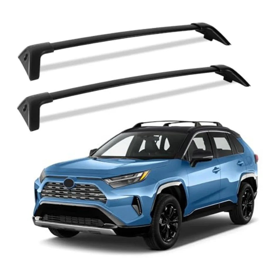 

220LBS Roof Rack Cross Bars for XLE XSE Premium Limited Hybrid LE with Side Rails Lockable Aluminum Crossbars Cargo Rooftop Lug