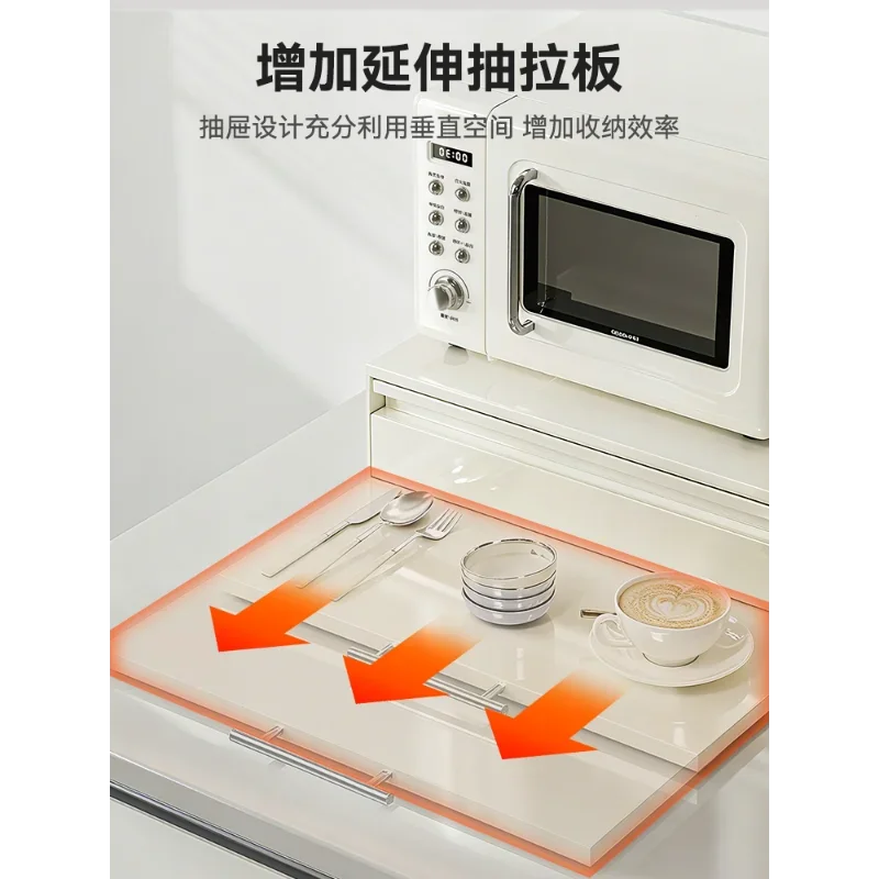 Microwave oven rack Pull-out kitchen Rice cooker rack Countertop Multifunctional oven storage rack