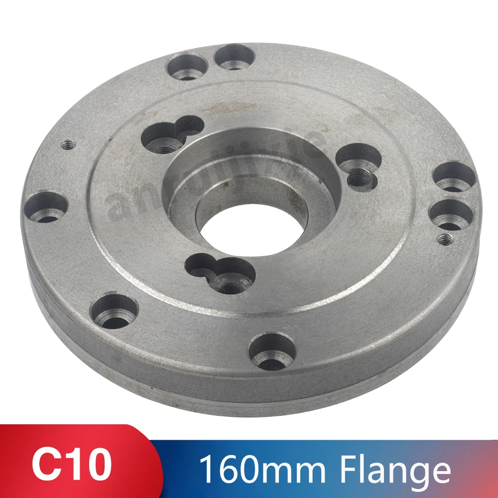 

160mm(6.32 inch)Mini Lathe Chuck Flange，3 Jaw Chuck Transfer to 4 Jaw Chuck Flange for SIEG SC10/C10